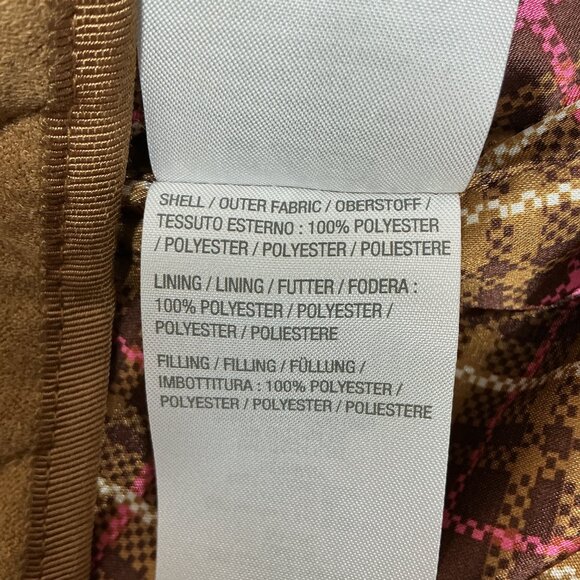 LARGE  Barn Jacket Faux Suede Quilted W/Lining-TOFFEE Isaac Mizrahi Live!❤️OFFER - Picture 11 of 13